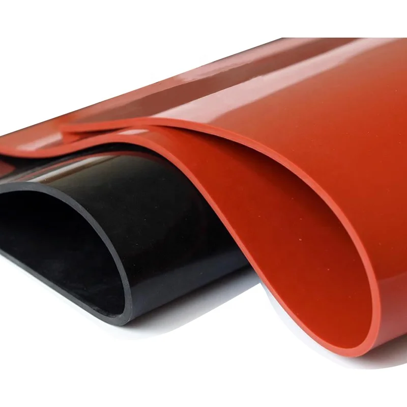 Quality black flexible durable waterproof shock absorption 1m width 0.2mm to 6mm custom thickness glossy silicone rubber sheet