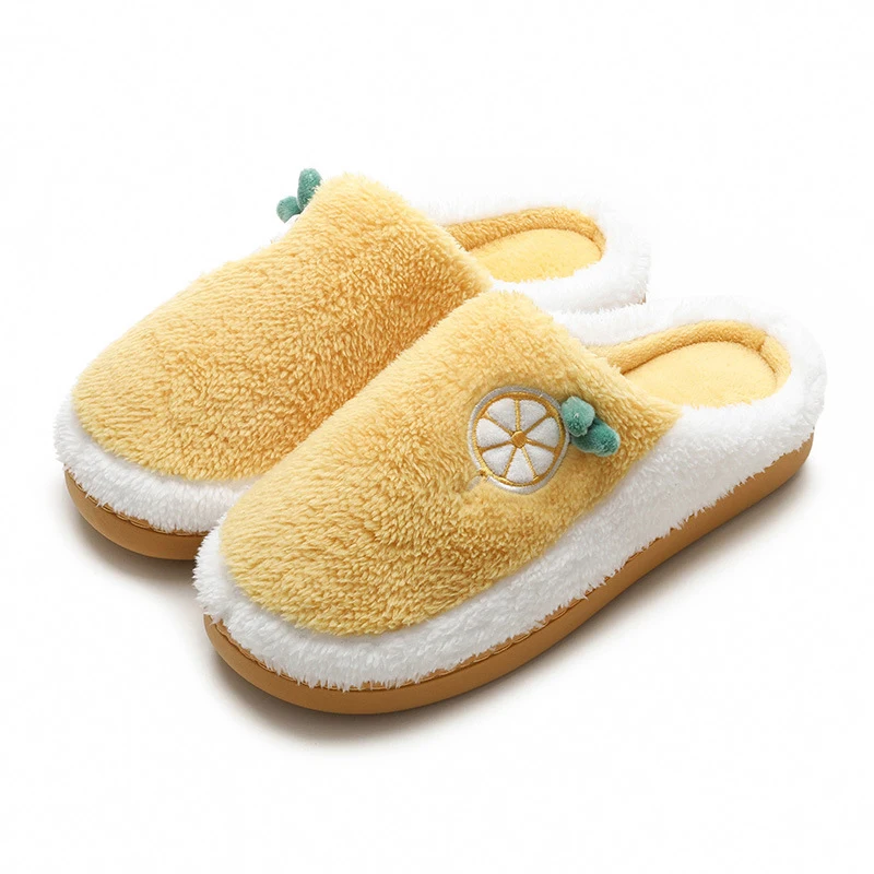 Winter cute cotton slippers anti-slip plush warm indoor male and female home slippers