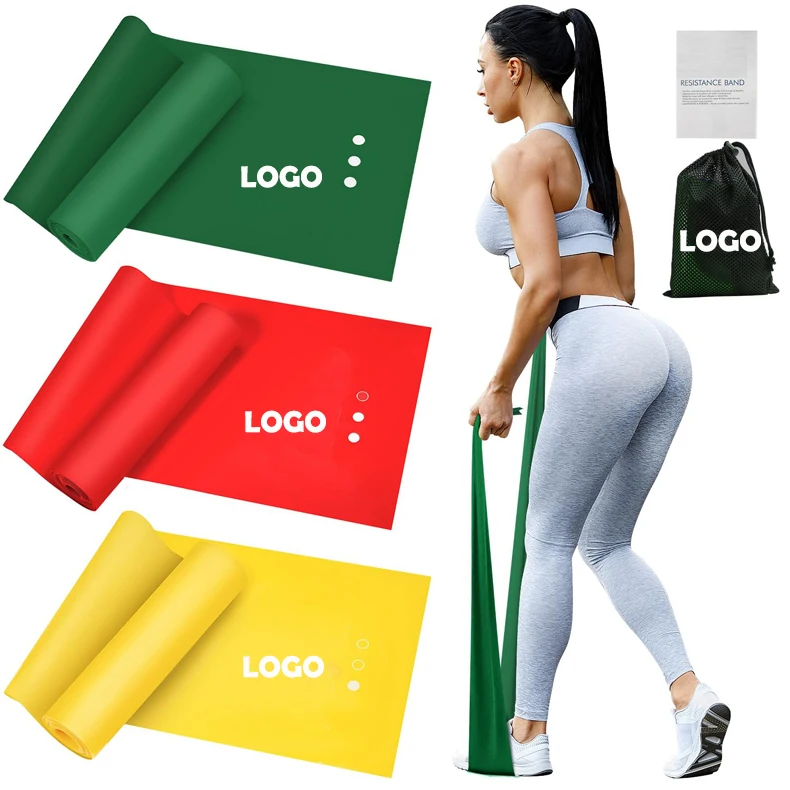 Custom Non-Latex 3-Color Elastic Band Set for Physical Therapy