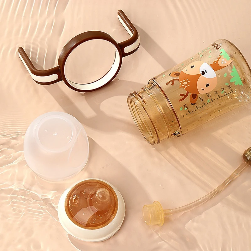 Production Line 2023 150ml Large Juice 8oz Sublimation Milk Bottle Baby Spoon Set with Pacifier