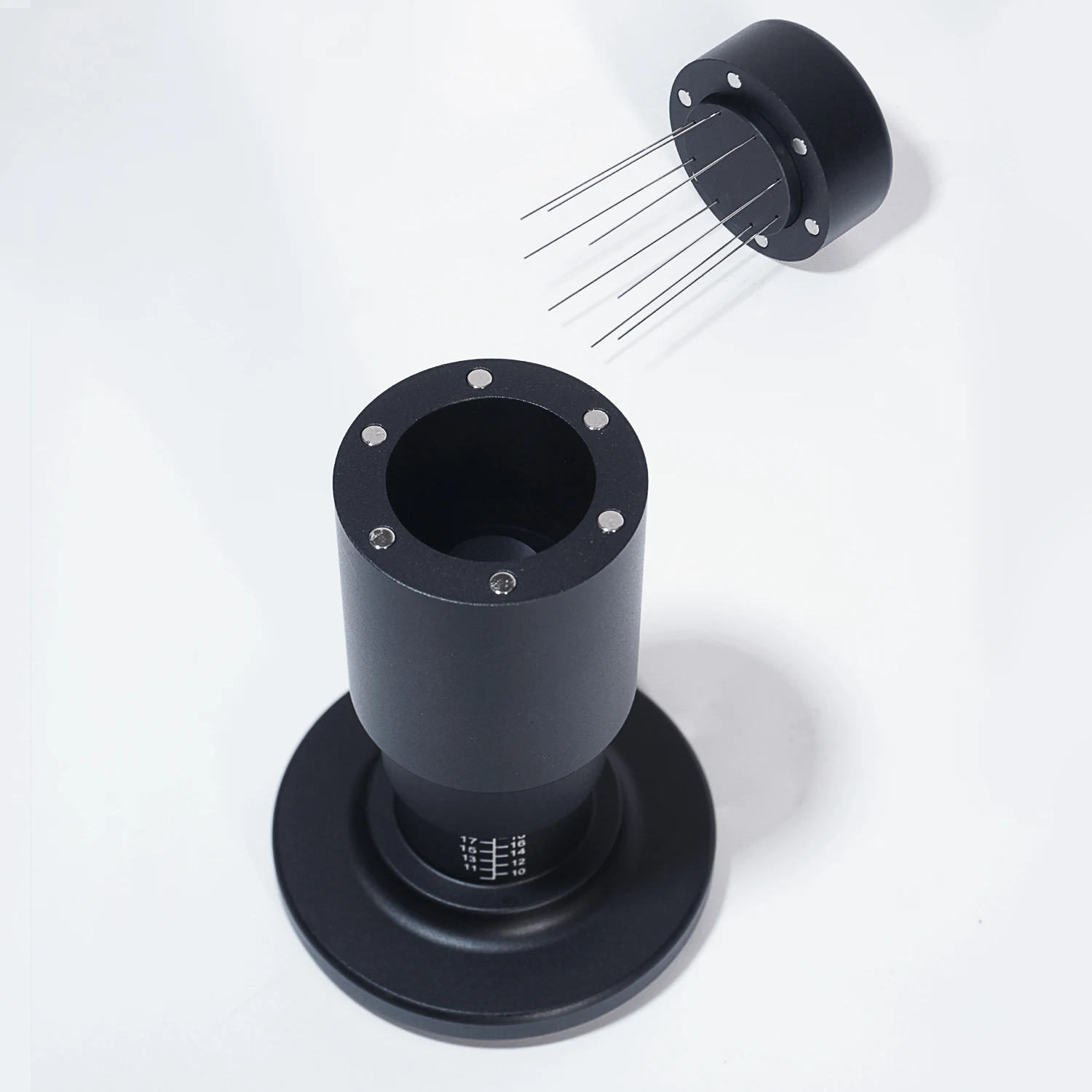 2 in 1 Constant Pressure Tamper 51mm 53mm 58mm Adjustable Height Barista Tools Espresso Coffee Tamper with WDT Tool