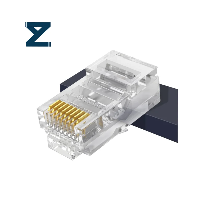 100Pieces/Bag Plug Conector Rj 45 Cat5 Pass Through Rj45