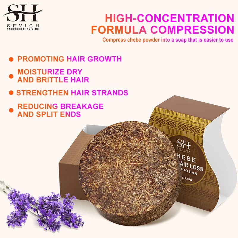 Africa Chad Chebe Shampoo Bar Natural Hair Growth Soap Women Fluffy Anti Loss Hair Regrowth Soap Treatment Hair Care Product