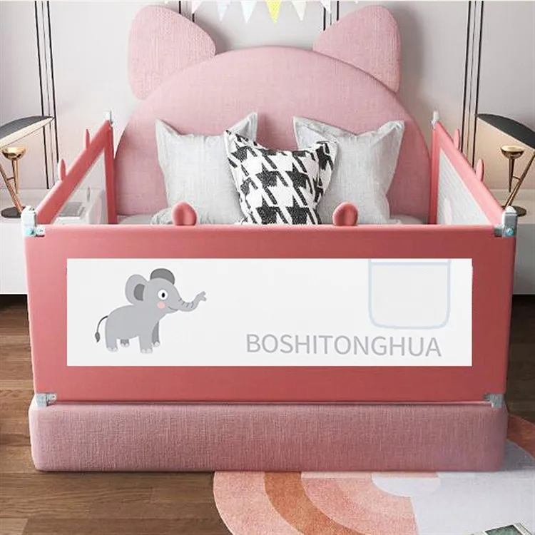 Logo Baby Bed Fence Safety Gate Babe Barrier For Beds Crib Rails Security Fencing Baby Playpen Center Child Bed Guard Rail