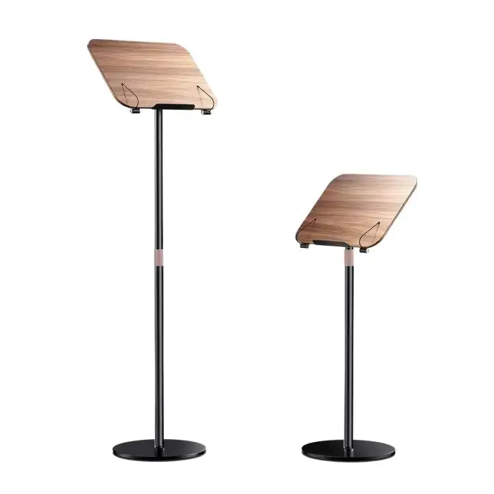 Bookstand Floor Book Holder for Reading Wood Desk Accessories Bamboo Wooden Cookbook Stand