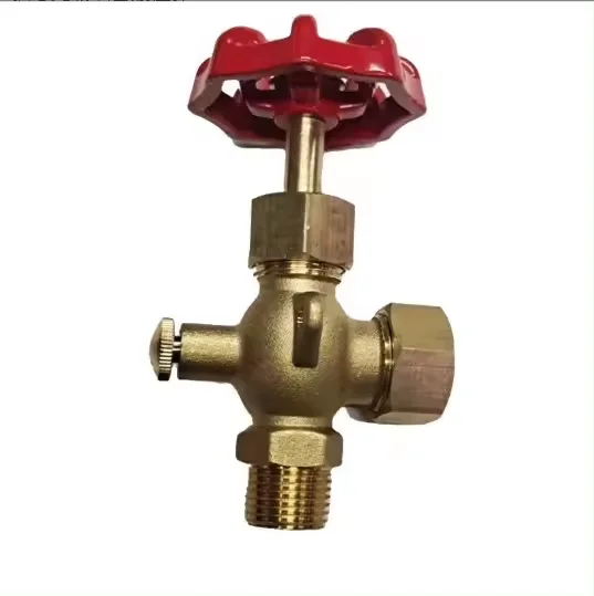Brass water level gauge cock boiler glass tube plug level valve