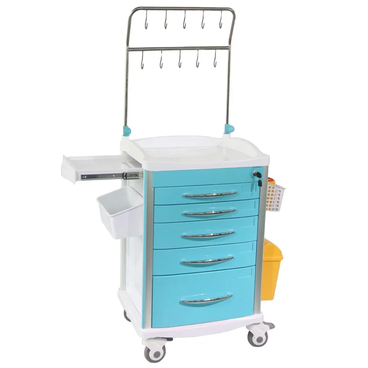 
Welcome To Inquiry Price Double Row Hospital Infusion Emergency Injection Trolley With Two Drawers 