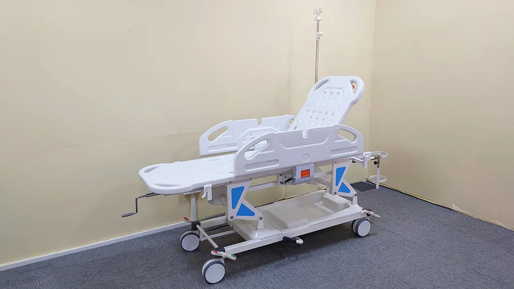 Hydraulic Hospital Medical Patient Transfer Trolley Folding Stretcher Bed stretcher hospital