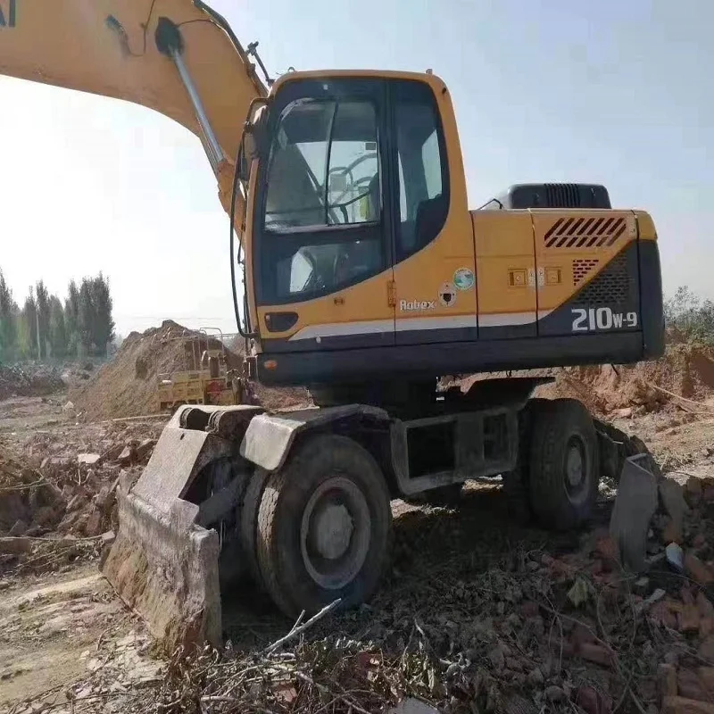 Используется hyundai 210-9 автоматический экскаватор подержанный 21ton колесный используется мини-экскаватор для продажи
