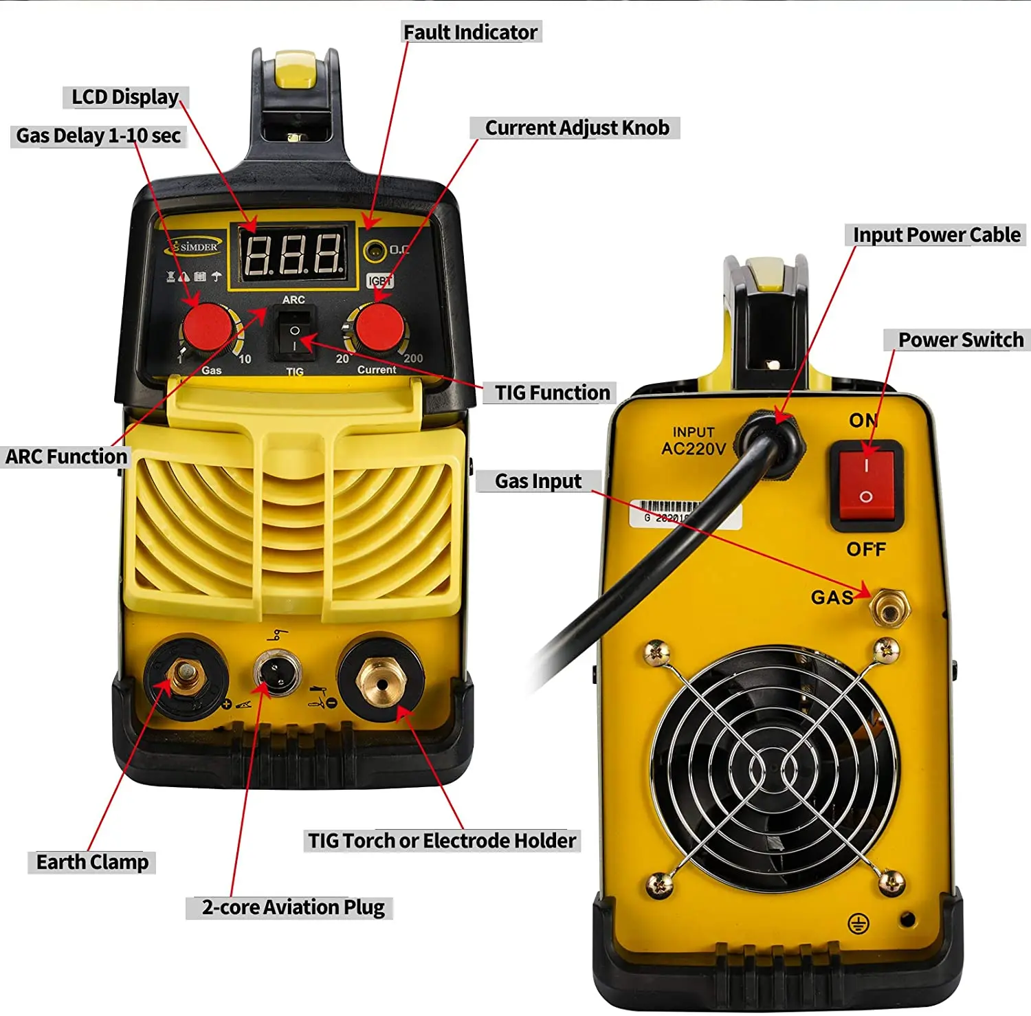 110 В/220 В сварочный аппарат TIG ARC 2 в 1 140Amp Stick MMA IGBT
