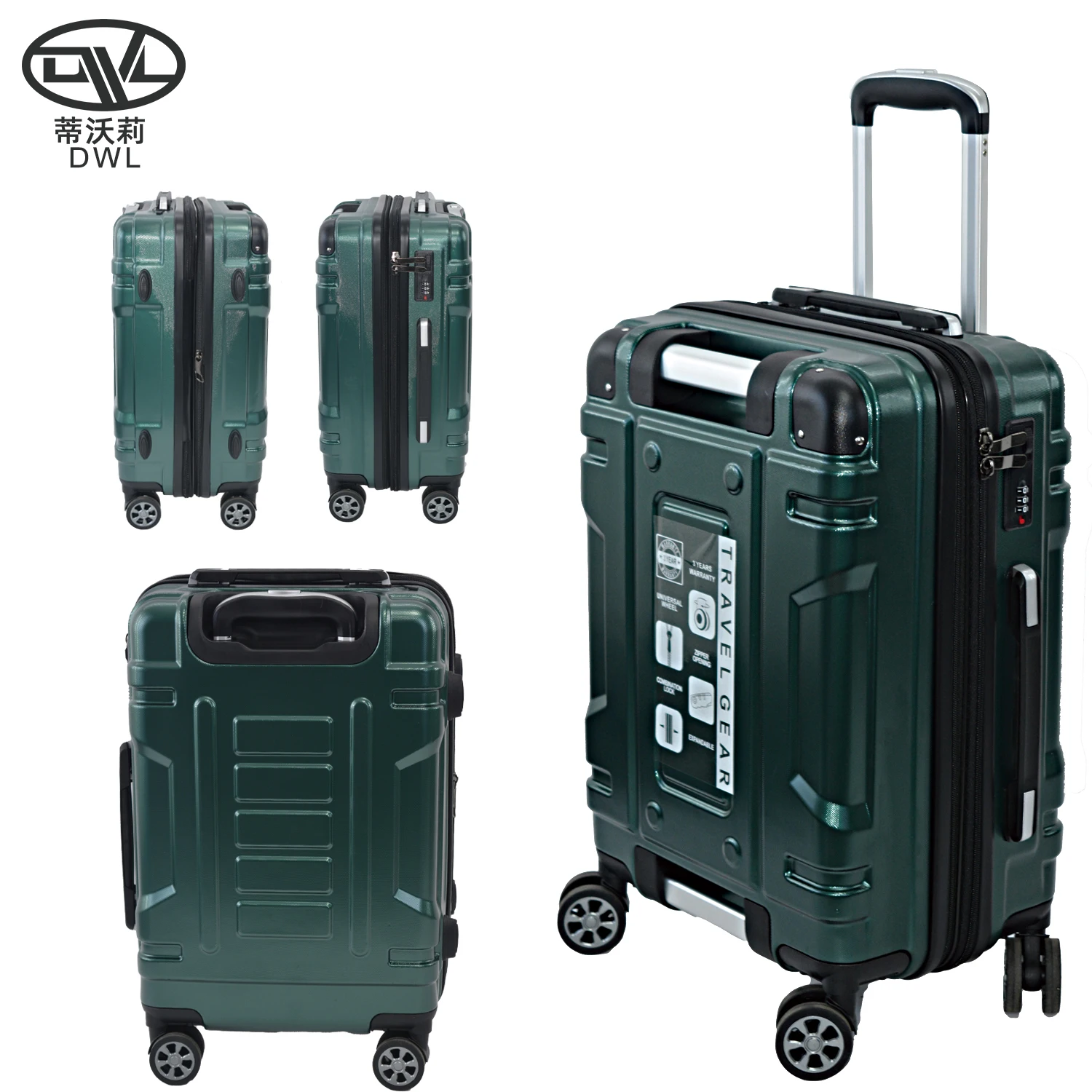 ABS+PC Global Travel Luggage sets Double Aluminum Drag Handle with Spacious Interior Suitcase for Comfortable Travel Experience