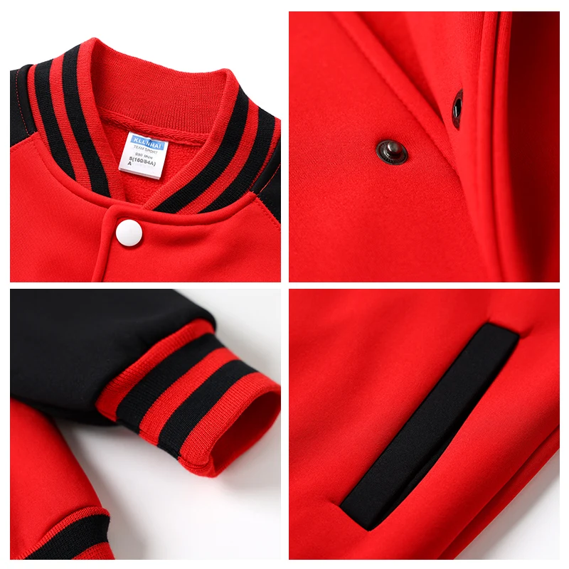 2024 New Unisex Warm Leather For Women Custom Baseball Black Thick Winter Varsity Jacket Men High Quality