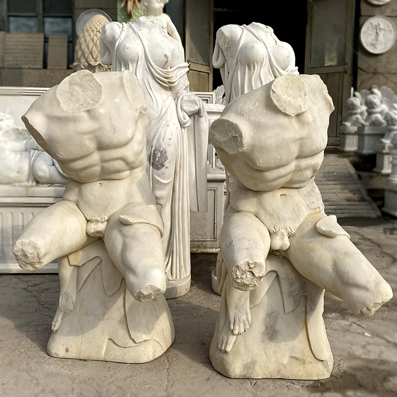 Nude Man Statue Human Frame Sculpture Modern Male Trunk Figurine Art Gallery Home Decor