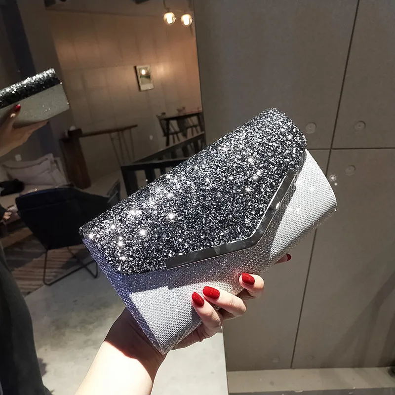 
Low Price Fashion Shiny Rhinestones Woman Handbags Mini Shoulder Crossbody Clutch Evening Bags Ladies 