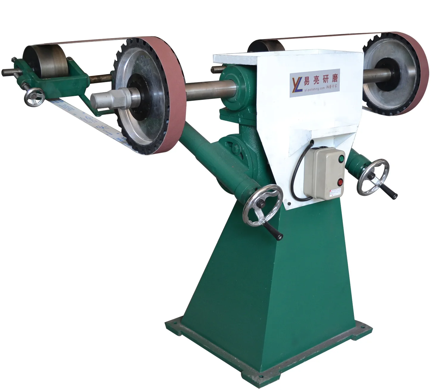 2x72 Flat polishing Double Heads abrasive belt grinder / grinding machine specifications