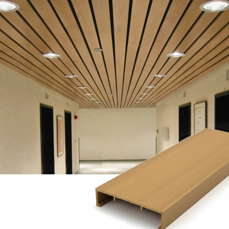 Easy-installing Waterproof WPC Ceiling Wood Plastic Decorative Wpc Interior Ceiling