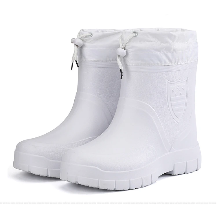 Unisex Food Production Worker Shoes White Food Boots Environment Durable Food Safety Boots White Ankle Boots Knee Work Footwear