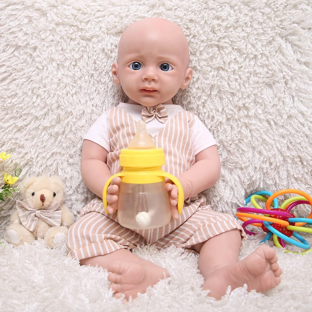 22 inch Full Silicone Reborn Baby Lovely Dolls Good Playmate for Kids