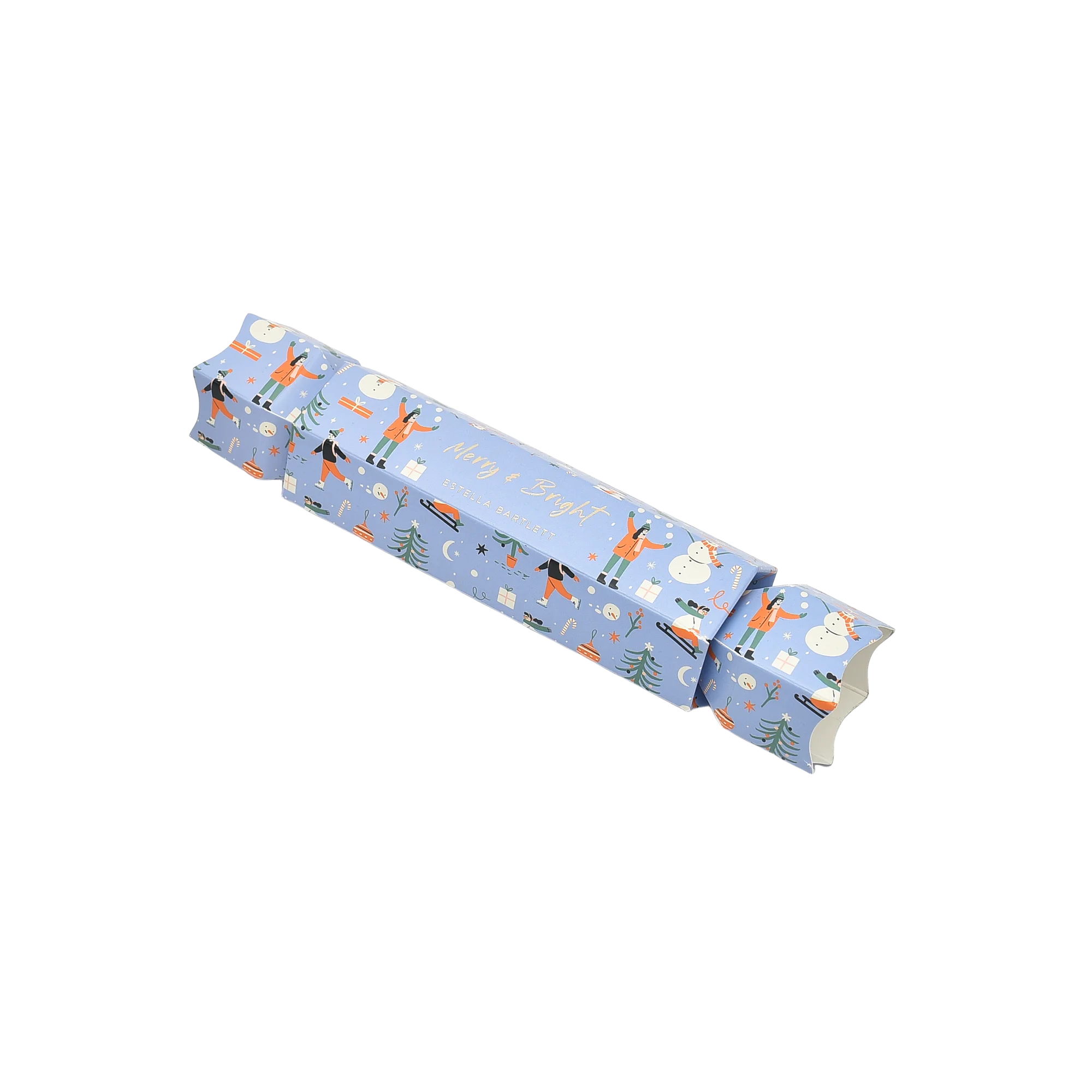 Christmas Treat Box Packaging Party Cracker Gloss Gold Paper Gift Bon Bons Xmas Holiday Crackers Packaging