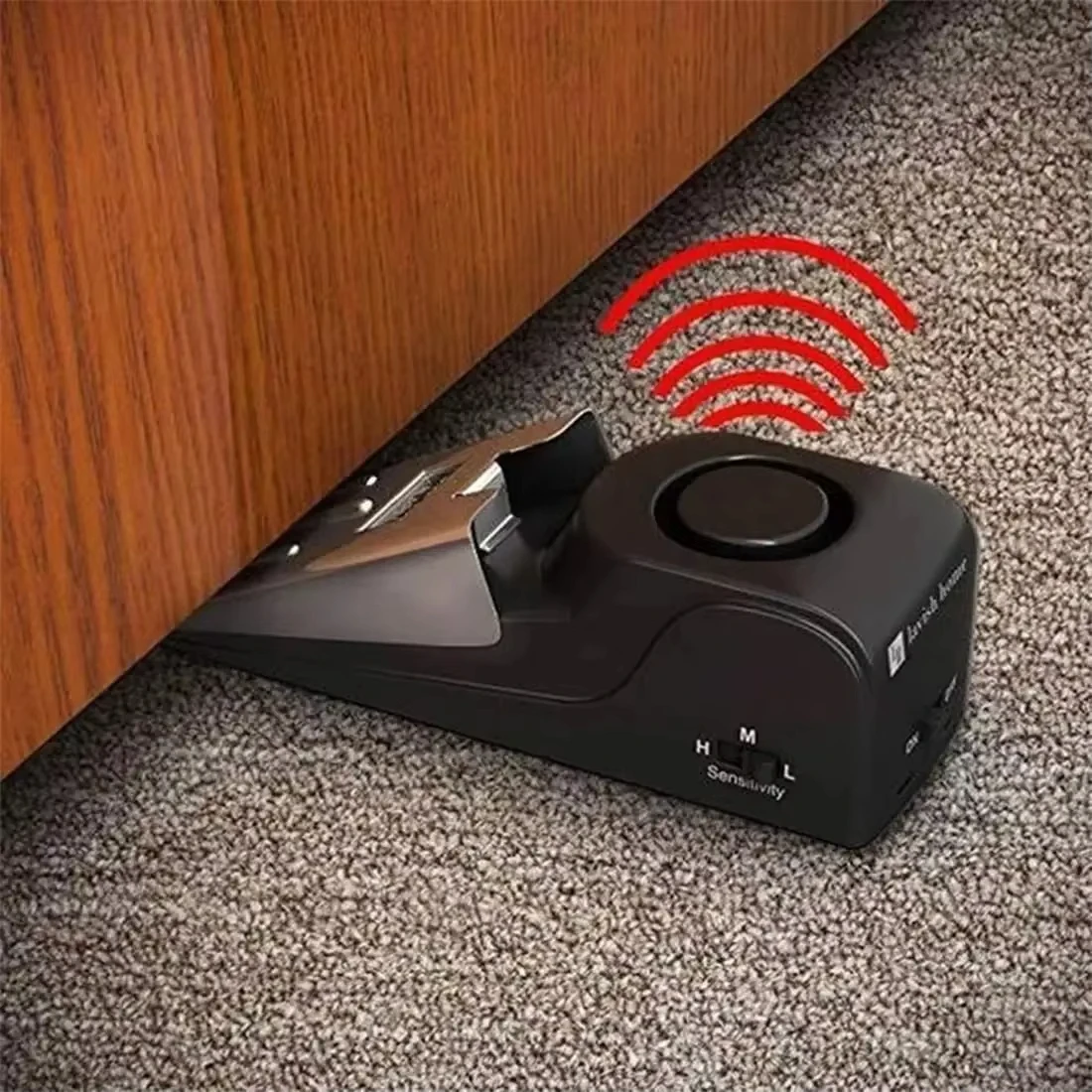 Wireless Doorstop Alarm System 120dB Loud Home Security Portable Pressure