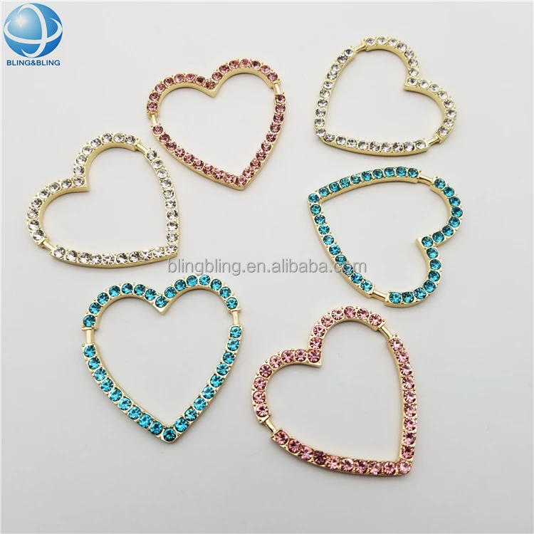 Beach Swimsuit Wear Accessory Thong Ornament Jewelry  Sexy Crystal Heart Shape Rhinestone Bikini Connectors Custom