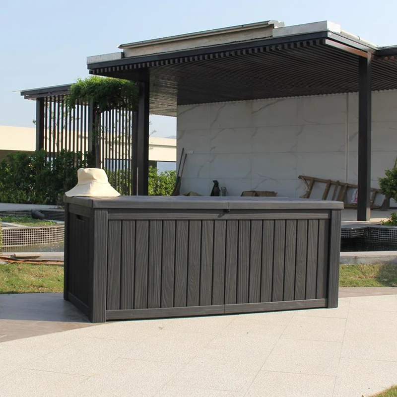 Composite Garden Storage Box Outdoor Waterproof Table Storage Bin