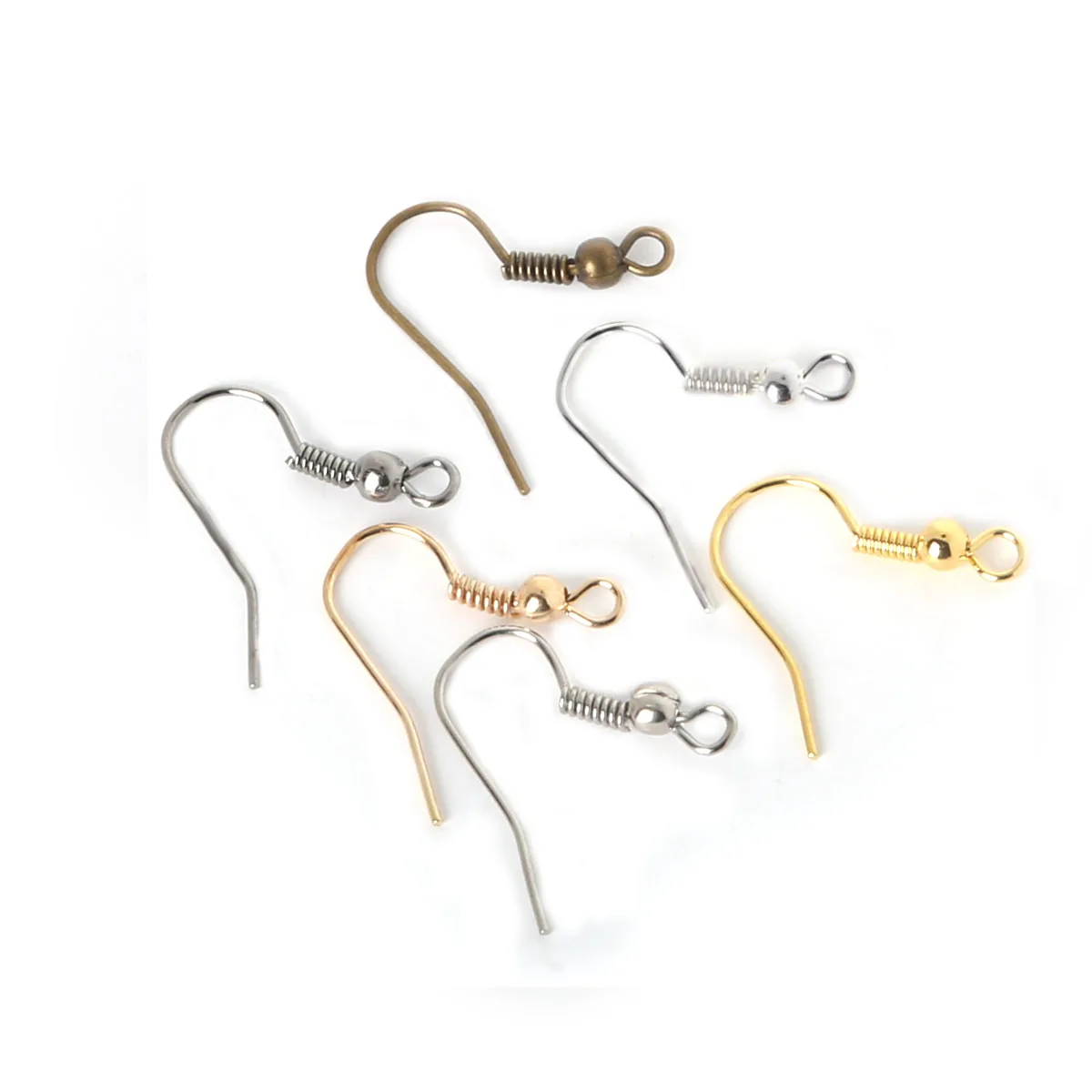 New Arrive Earring Findings Gold & Silver & Bronze Earring Hooks Stoppers For Diy Jewelry Findings Making