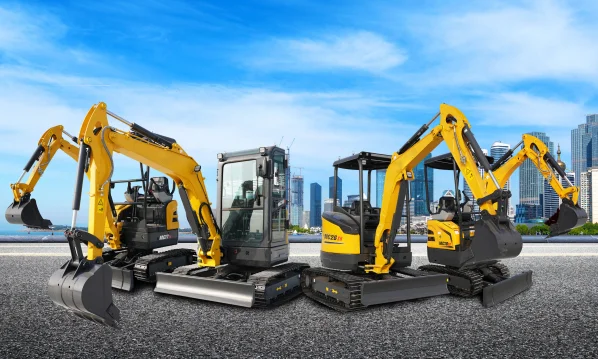 YMC Excavator MC26 MC36 Brush Cutter Rubber Track Digger Crawler-Moving Diesel 3.8ton Mini Excavator