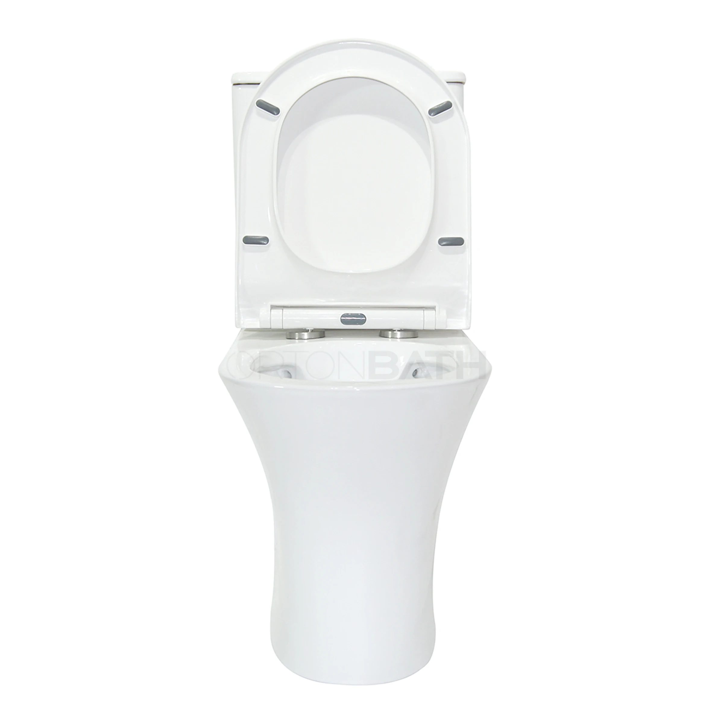 ORTONBATH Russia Round Bowl Rimless Close Coupled Wc Toilet Two Piece Toilet Bowl