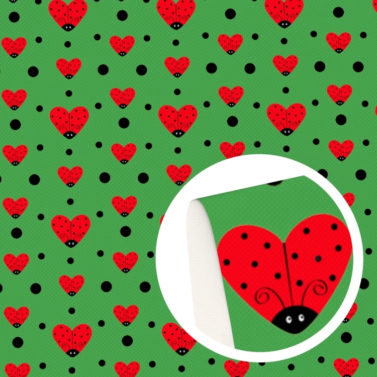 Животное с принтом «божья коровка» из искусственной кожи листы Синтетическая кожа нетканый рулон ткани-30x140 см для изготовления своими руками самодельное проектов банты волосов