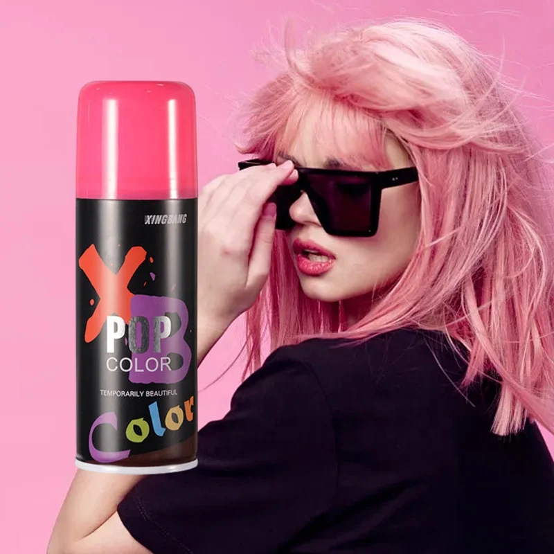 100ml wholesales factory price glitter blue hair color spray