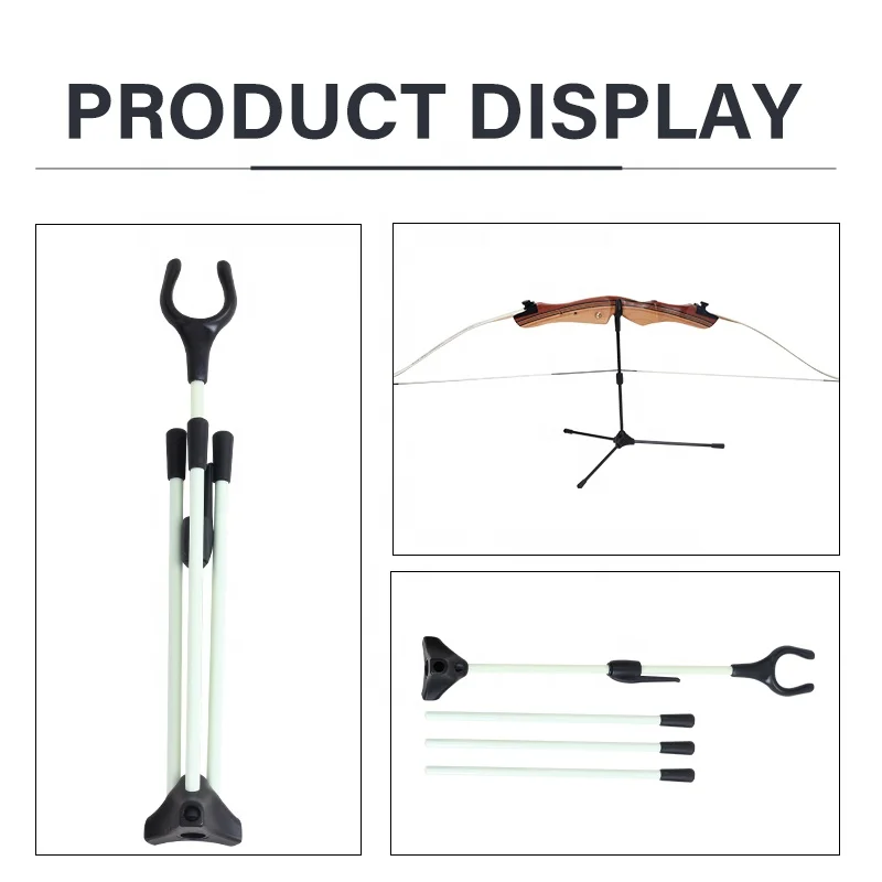 SPG Recurve Bow Stand Foldable Automatic Archery Longbow Compound Bow and Arrow Set Accessories Rack Legs Professional Holder
