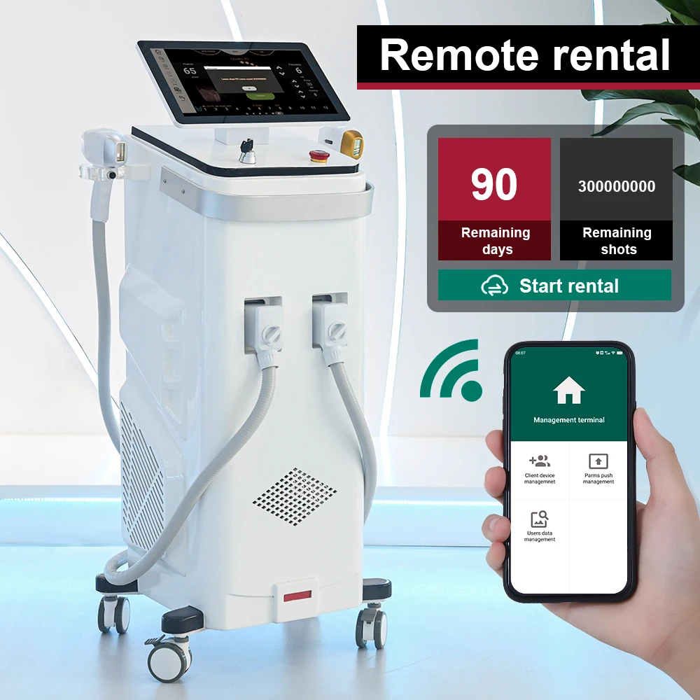 DFLASER Cloud computing 2024 Hot Dual or one Heads device diode laser hair removal machine remote control system beauty salon