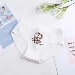 Wholesale Hot Sale stylish girl women lingeries underwear 100% cotton panties middle waist