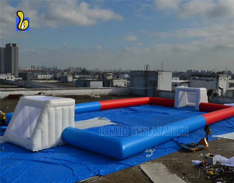 Giant Inflatable Football Pitch Durable Soccer Game Sport Arena