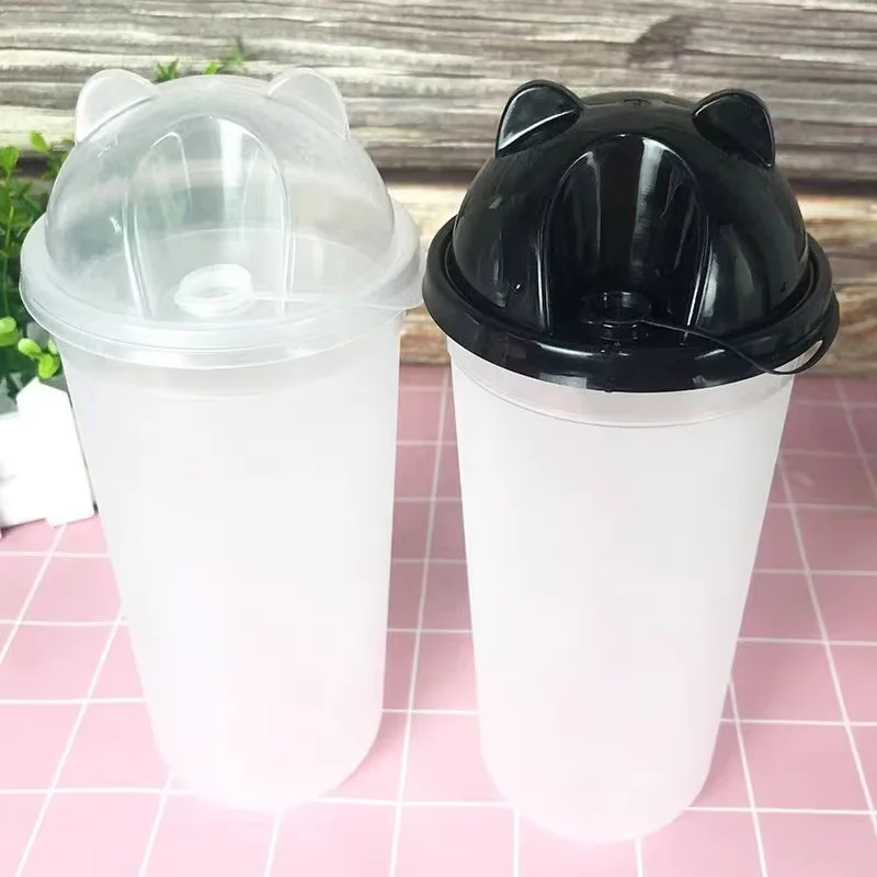 Wholesale plastic cups Panda plastic frosted cups New style plastic cups