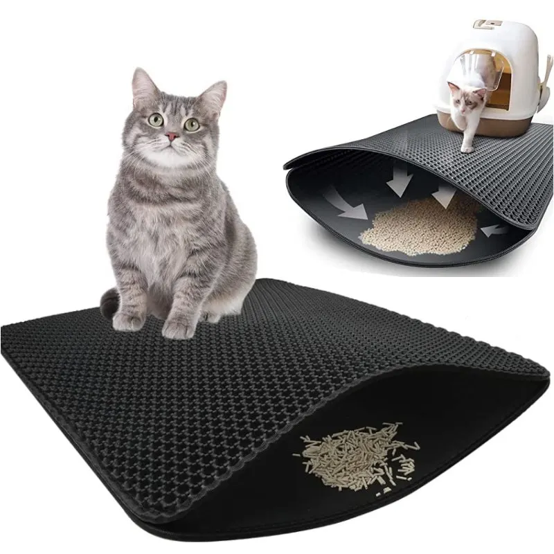 Best Price Cat Litter Box Silicone Mat Cat Toilet Waterproof Double Layer Litter Trapping Mat for Cat