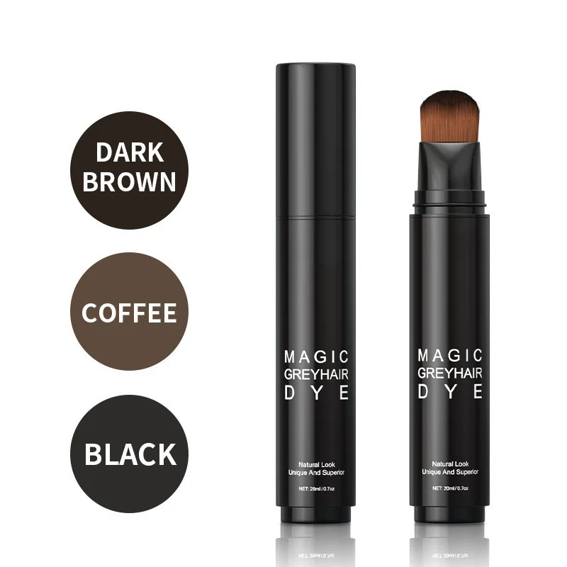 Factory Wholesale Hair Root Touch Up Black Brown Hair Color Stick Cover Grey White Hair Dye Cream Brush