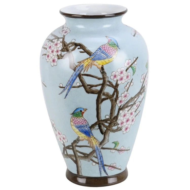 China manufacturer blue and white porcelain flower vases to decorate ceramic luxury vase
