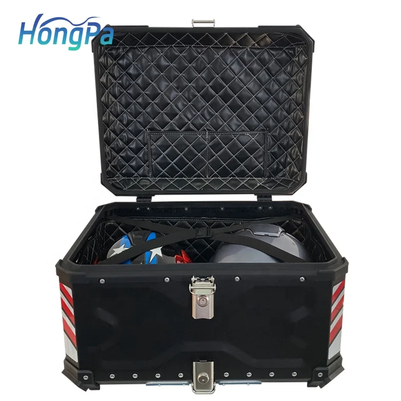 Motorcycle Tail Top Box Case Waterproof and Scooter Hard Tour Storage Carrier Trunk Luggage with Lock