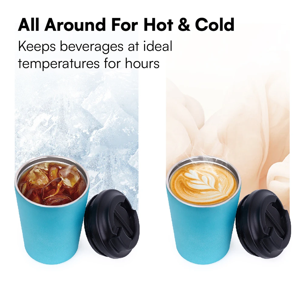 Eco Friendly Double Wall Stainless Steel Insulated 12oz 350ml Coffee Mug Vacuum Leakproof Reusable Coffee Cups