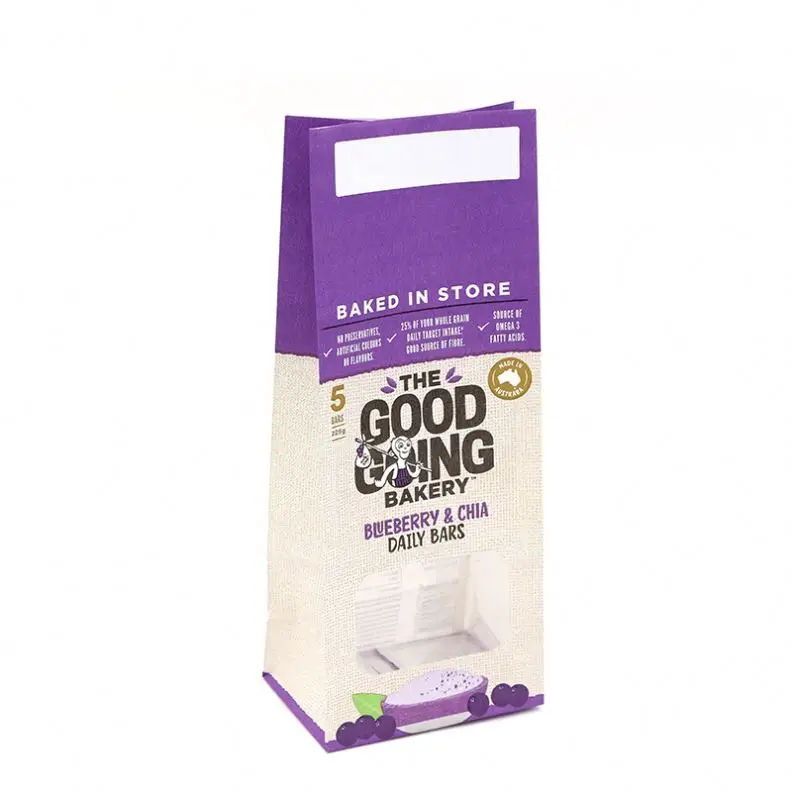 tin tie stand up brown kraft paper pouch for food packaging