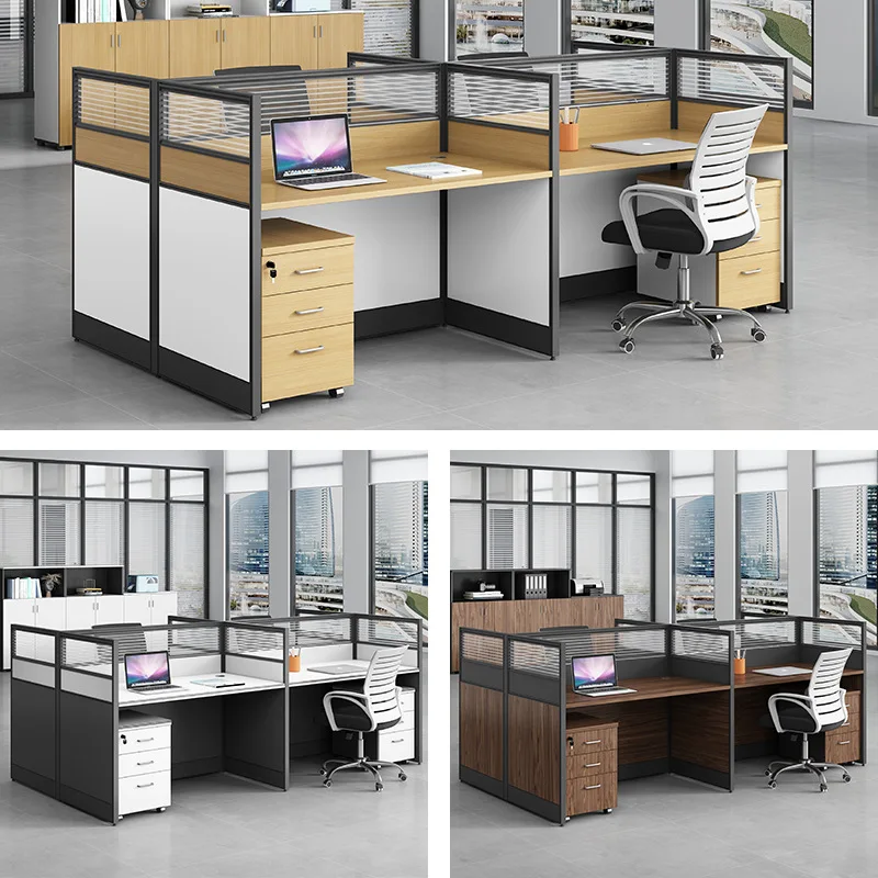 Open Workstation Desk with Table Partition Cubicles Innovative High Quality 2 Person Office Desk Furniture