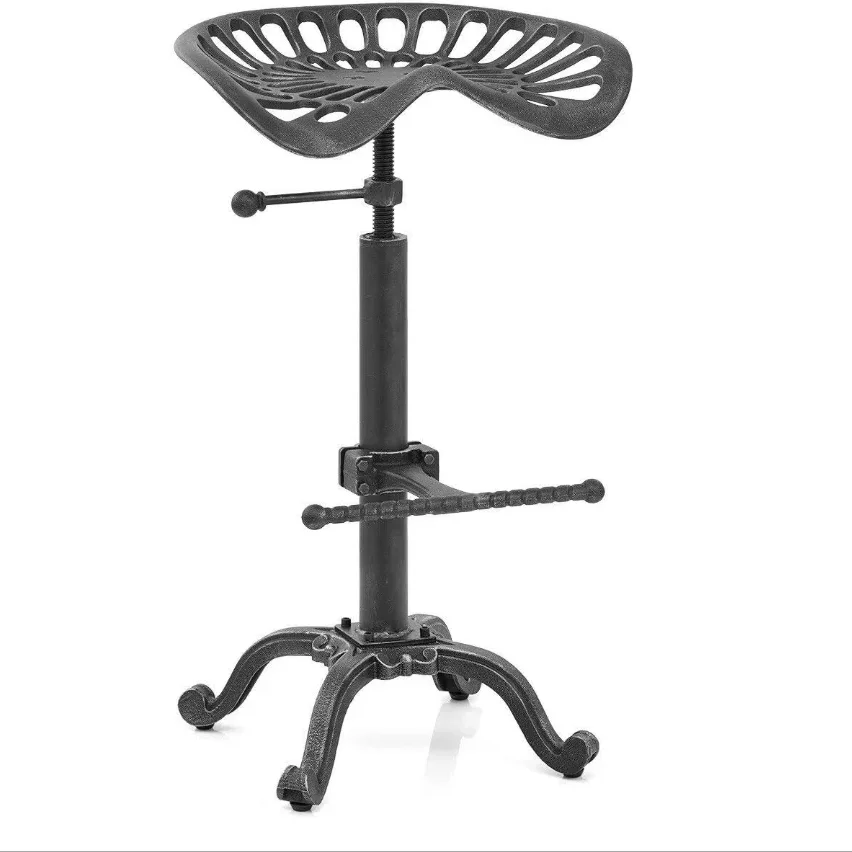 Factory direct sales of antique and antique home furniture, height metal frame, cast iron bar stool