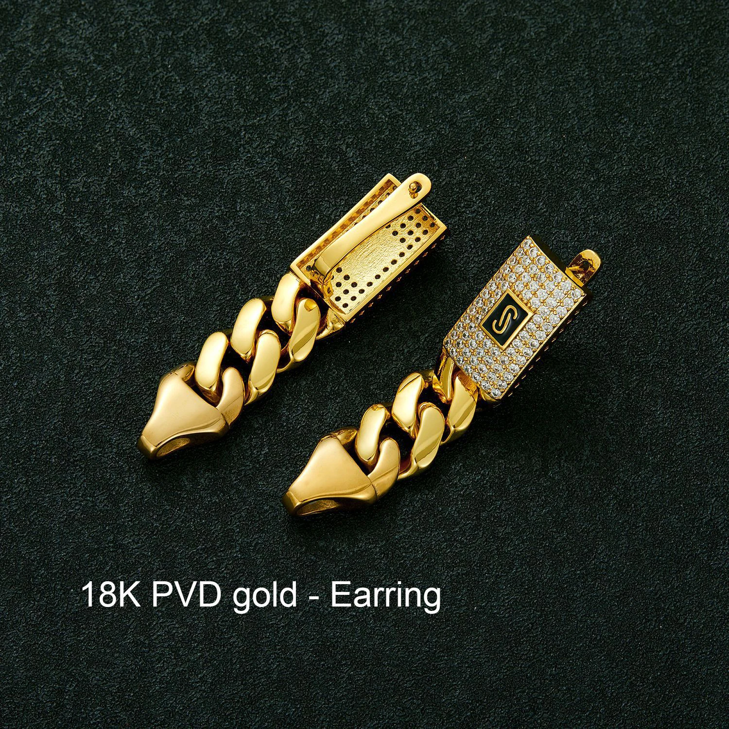 Модные акции 14K PVD позолота 14 мм серьги из нержавеющей стали кулон ожерелье ювелирные наборы
