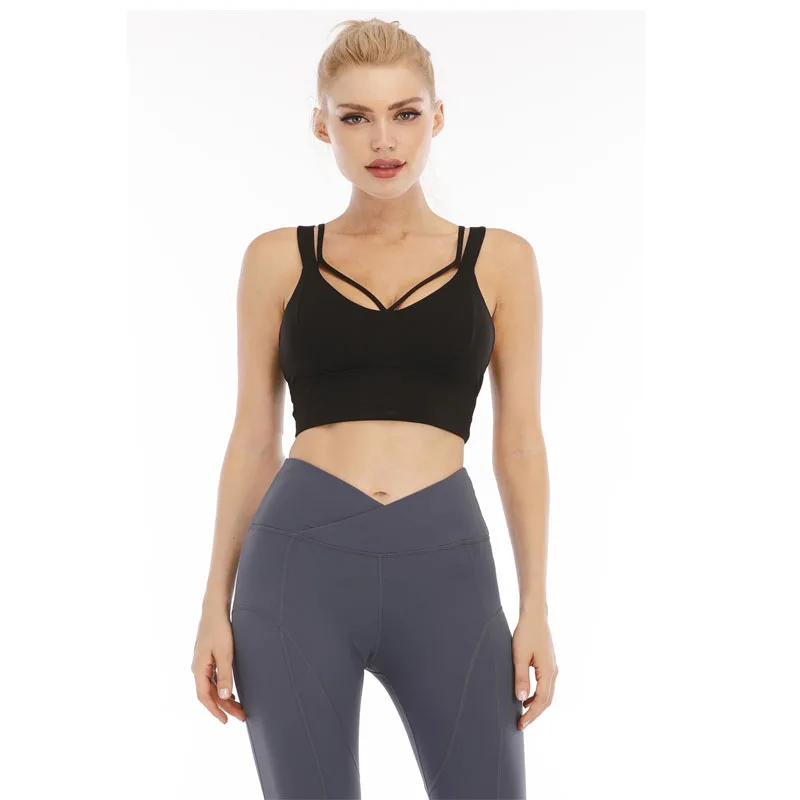bralets sostenes de dama soutien-gorg wholesale seamless yoga sport  bra cup top fitness sexy sexi gril  womens sports bra set