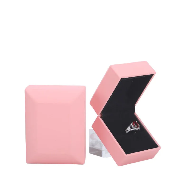 Light Up Romantic Jewelry Display Gift Packaging Custom Jewelry Box Luxury Ring Box With LED