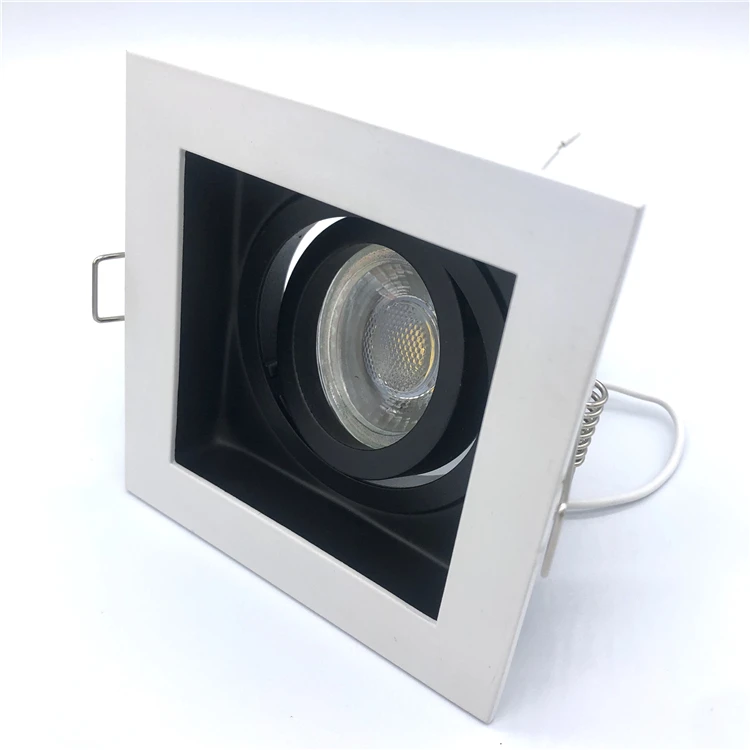 Deep hole Halogen Gu10 mr16 Adjustable Square Recessed Ceiling gu10 Downlight fixture