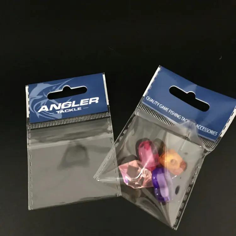 
Small Size Mini Opp Plastic Printed On Header Fishing Bag 