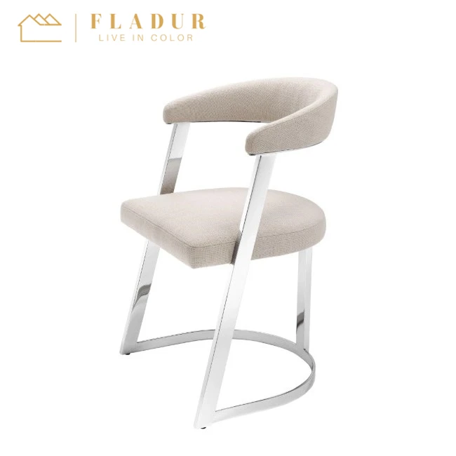 Mid-Century Modern Metal Frame Gold Legs Dining Chair for Dining Room Living Room Restaurant